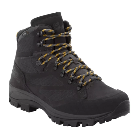 Wyprzedaż - Buty trekkingowe męskie Jack Wolfskin REBELLION TEXAPORE MID M phantom / burly yellow XT (4051171_6357)