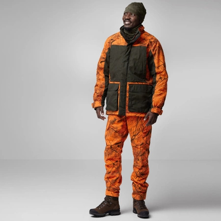 Wyprzedaż - Spodnie męskie Fjällräven Brenner Pro Winter Trousers M Orange Multi Camo (F87322-261)