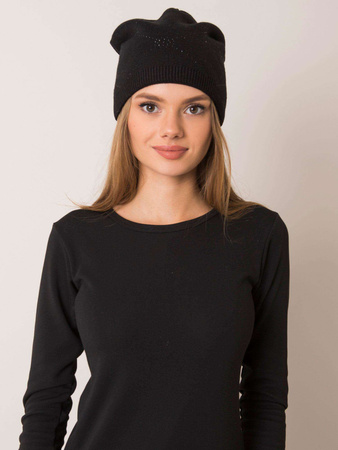 RUE PARIS Czarna czapka beanie (JK-CZ-3.17)