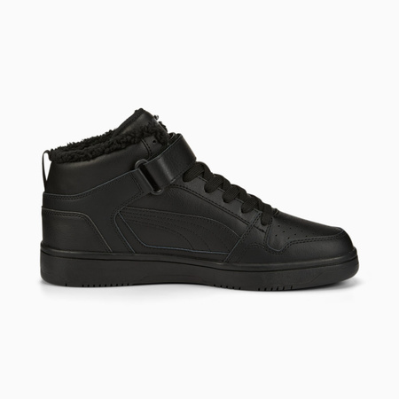 Buty zimowe ocieplane męskie Puma Rebound Mid Strap WTR Black Winter czarne (386376-01)