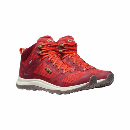 Wyprzedaż - Buty trekkingowe damskie Keen Terradora II Mid WP trekkingowe wodoodporne czerwone (KE-1025435)