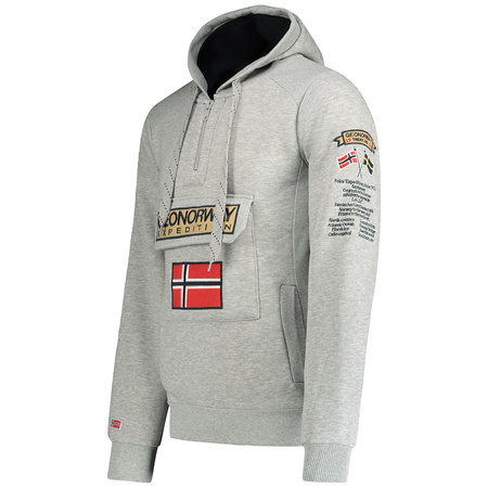 Bluza Geographical Norway GYMCLASS B-GREY EO DB MEN 100 mieszana szarość męska (WU6620H/GNO-Blended Grey)