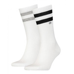 Skarpetki unisex Calvin Klein CK MEN SOCK 2P STRIPES Białe (701218711004)