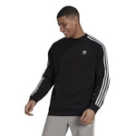 Bluza męska Adidas 3-STRIPES CREW BLACK trefoil czarna klasyczna (GN3487)