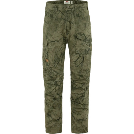Wyprzedaż - Spodnie męskie Fjällräven Barents Pro Hydratic Trs M Green Camo-Deep Forest (F90228-626-662)