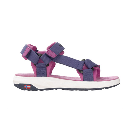 Sandały sportowe dziecięce dla chłopca/dziewczynki Trollkids Kids Lysefjord Sandal violet blue/navy/mallow pink (666-111)