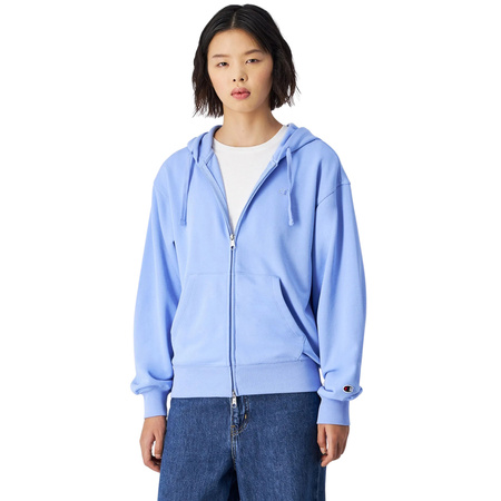 Bluza damska Champion Full Zip Hoodie Sweatshirt błękitna (117787 BS186)