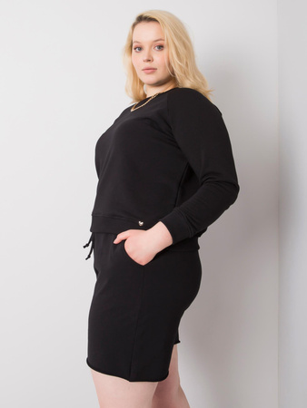 Czarna bluza plus size bez kaptura (RV-BL-6326.02X)