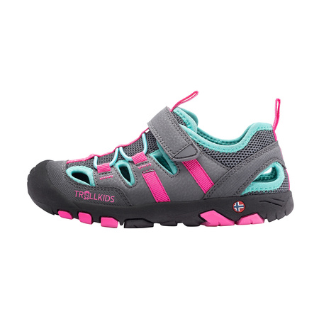 Sandały sportowe dziecięce dla chłopca/dziewczynki Trollkids Kids Kroksand Sandal anthracite/pink (266-607)