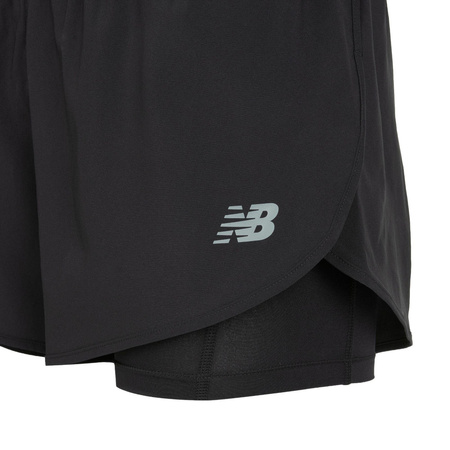 Szorty New Balance SPORT 2-IN-1 SHORT 3 Czarny (WS51465BK)