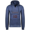 Bluza 3/4 zip męska Geographical Norway GYMCLASS EO TIEDYE BADGE MEN 100 z kapturem granatowa (WU8270H-GNO-NAVY)