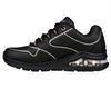 Wyprzedaż - Damskie sneakersy sportowe Skechers UNO 2 GOLDEN TRIM czarne (155637-BKGD)