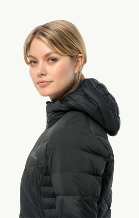Wyprzedaż - Kurtka zimowa damska puchowa Jack Wolfskin Tundra Down Coat czarne (1207751_6000)
