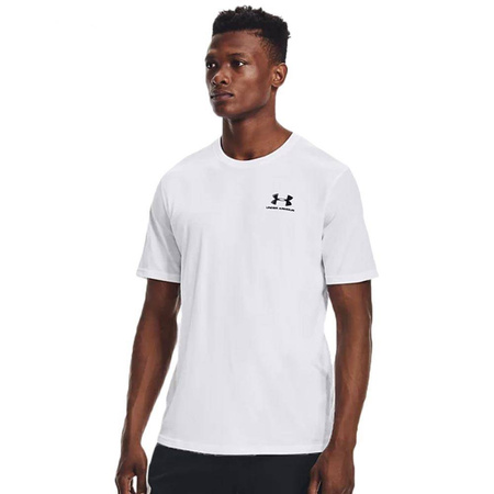 Wyprzedaż - Koszulka sportowa męska Under Armour Sportstyle treningowa biała (1326799-100)