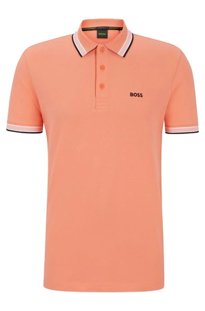 Koszulka Polo męska BOSS Paddy Open Red bawełniana regular fit czerwona (50469055-649)