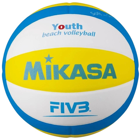 Piłka siatkowa plażowa Mikasa żółto-niebiesko-biała(SBV)