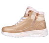 Wyprzedaż - Buty zimowe dziecięce Skechers Uno Lite Camo Dazzle sneakersy wysokie dziewczęce z futerkiem złote  (310485L-GDPK)
