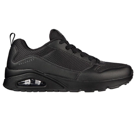 Buty sportowe męskie Skechers Uno Fastime sneakersy czarne (237016-BBK)