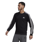 Bluza męska adidas Performance M 3S FL SWT dopasowana nierozpinana ze ściągaczami czarna (GK9106)