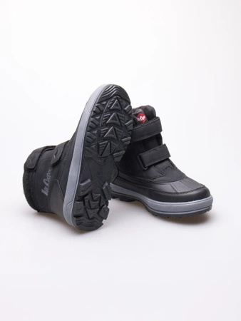 Buty zimowe dziecięce Lee Cooper black ocieplane śniegowce na rzepy czarne (LCJ-23-01-2057K)