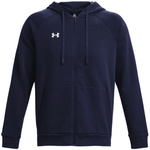 Bluza z kapturem męska Under Armour Rival Fleece FZ Hoodie granatowa (1379767-410)