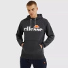 Wyprzedaż - Bluza z kapturem męska Ellesse SL Gottero OH Hoody Dark Grey Marl ciemnoszara (SHC07407-106)