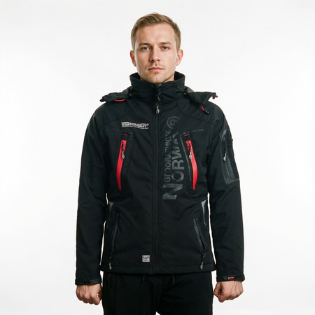 Kurtka męska czarna Softshell Geographical Norway Techno (WU6068-GN-BLACK)