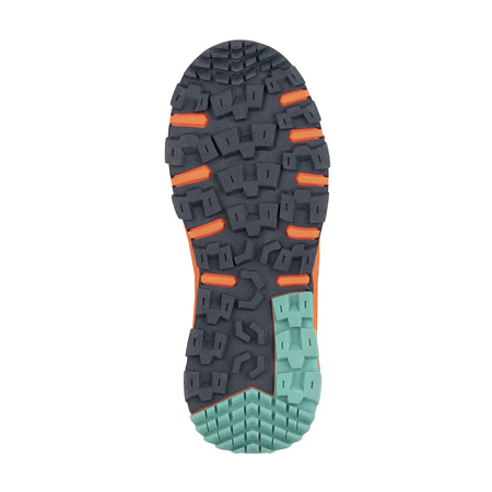 Wodoodporne buty turystyczne dziecięce dla chłopca/dziewczynki Trollkids Kids Tronfjell Hiker Mid atlantic blue/dark navy/glow orange (476-197)