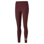 Spodnie damskie treningowe Puma Essentials+ Metallic Leggings czerwone (848307-42)