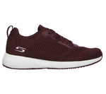 Sneakersy damskie Skechers Bobs Squad Total Glam czerwone sportowe treningowe (32502-BURG)