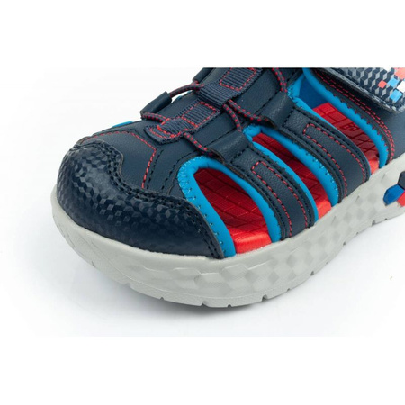 Wyprzedaż - Sandały sportowe dziecięce Skechers Jr na rzepy na lato granatowe (402213L/NVRD)