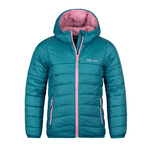 Kurtka ultralekka przejściowa dziecięca dla dziewczynki Trollkids Girls Eikefjord Jacket teal/mauve (464-334)