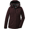 Wyprzedaż - Kurtka z kapturem outdoorowa damska Killtec KOW 140 parka techniczna zimowa bordowa (37411/447)