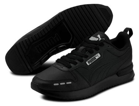 Wyprzedaż - Buty sportowe męskie czarne Puma R78 SL niskie wygodne sneakersy SoftFoam (374127-01)