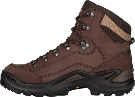 Buty trekkingowe męskie czarne Lowa Renegade GTX MID Espresso za kostkę skórzane nieprzemakalne czarne (311945-0442)