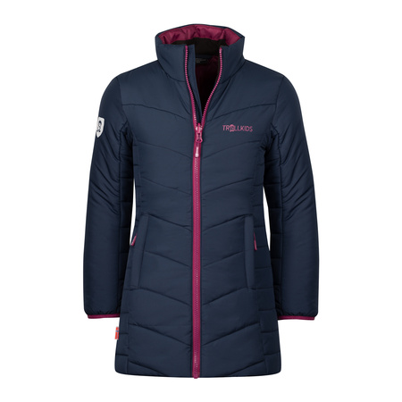 Kurtka zimowa dziewczęca 3 w 1 Trollkids Girls Senja 3in1 Coat wodoodporna różowa (353-235)