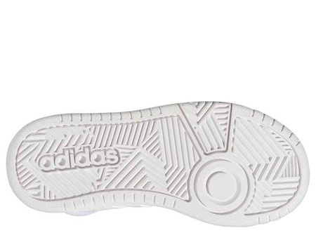 Wyprzedaż - Buty sportowe wysokie damskie młodzieżowe Adidas Hoops Mid 3.0 K białe (GW0401)