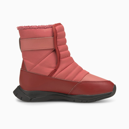 Wyprzedaż - Śniegowce dziecięce Puma Nieve Boot WTR AC PS ocieplane buty zimowe na rzepy różowe (380745-04)