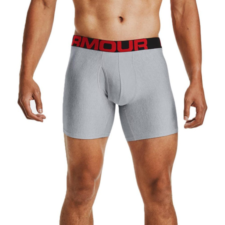 Bokserki Under Armour Tech 6IN 2 Pack M Szare (1363619-011)