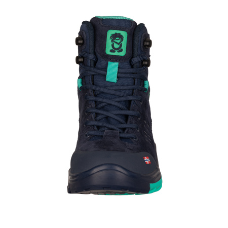 Wodoodporne buty turystyczne dziecięce dla chłopca/dziewczynki Trollkids Kids Trollsteinen Hiker Mid XT navy/mint (658-132)