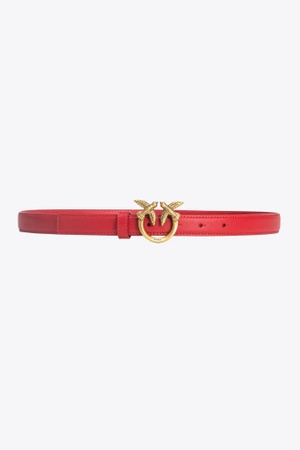 Skórzany pasek z klamrą Pinko LOVE BERRY H2 BELT 100143-A0F1 czerwony (2 cm)