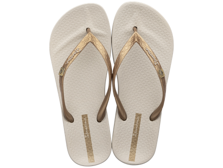 Wyprzedaż - Klapki plażowe damskie Ipanema Anatomic Brasilidade Fem na lato beżowe (82932-20352)
