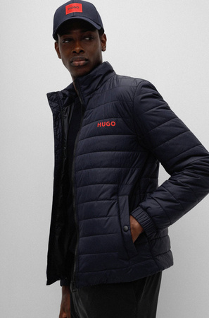 Kurtka męska Hugo Boss hydrofobowa slim fit granatowa (50468719-405)