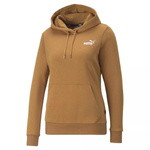 Bluza z kapturem damska PUMA ESS+ HOODIE HOODIE FL nierozpinana kangurka regulowana brązowa (670004-74)