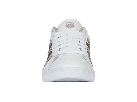 Męskie sneakersy K-Swiss COURT TIEBREAK II WHITE/TAUPE/TEAK/JURASSIC GOLD-M (04413-986-M)