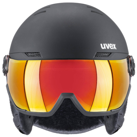 Kask narciarski unisex Uvex Wanted visor z aktywnym systemem wentylacji czarny (56/6/262/10)