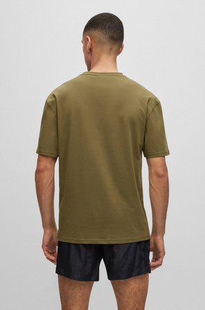 Koszulka na lato męska Hugo Boss T-shirt lifestyle zielona (50493727-345)