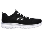 Buty sportowe damskie czarne Skechers Graceful Get Connected (12615-BKW)