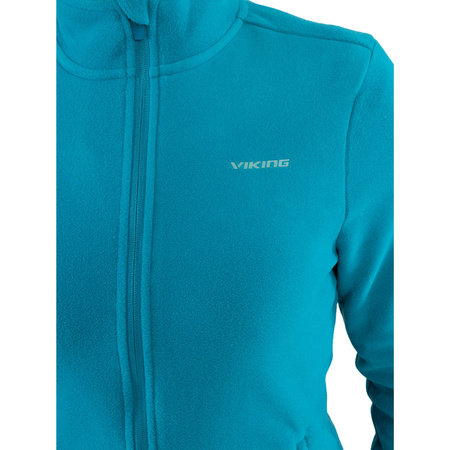 Wyprzedaż - Bluza polarowa damska Viking Tesero Lady turkusowy rozpinana trekkingowa (740/24/5658/7000)