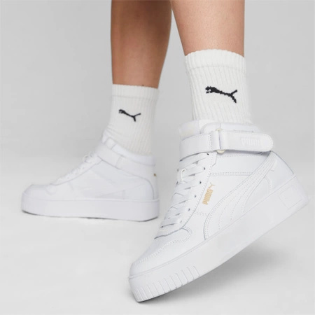 Sneakersy za kostkę damskie Puma Carina Street Mid wysokie buty sportowe białe (392337-01)